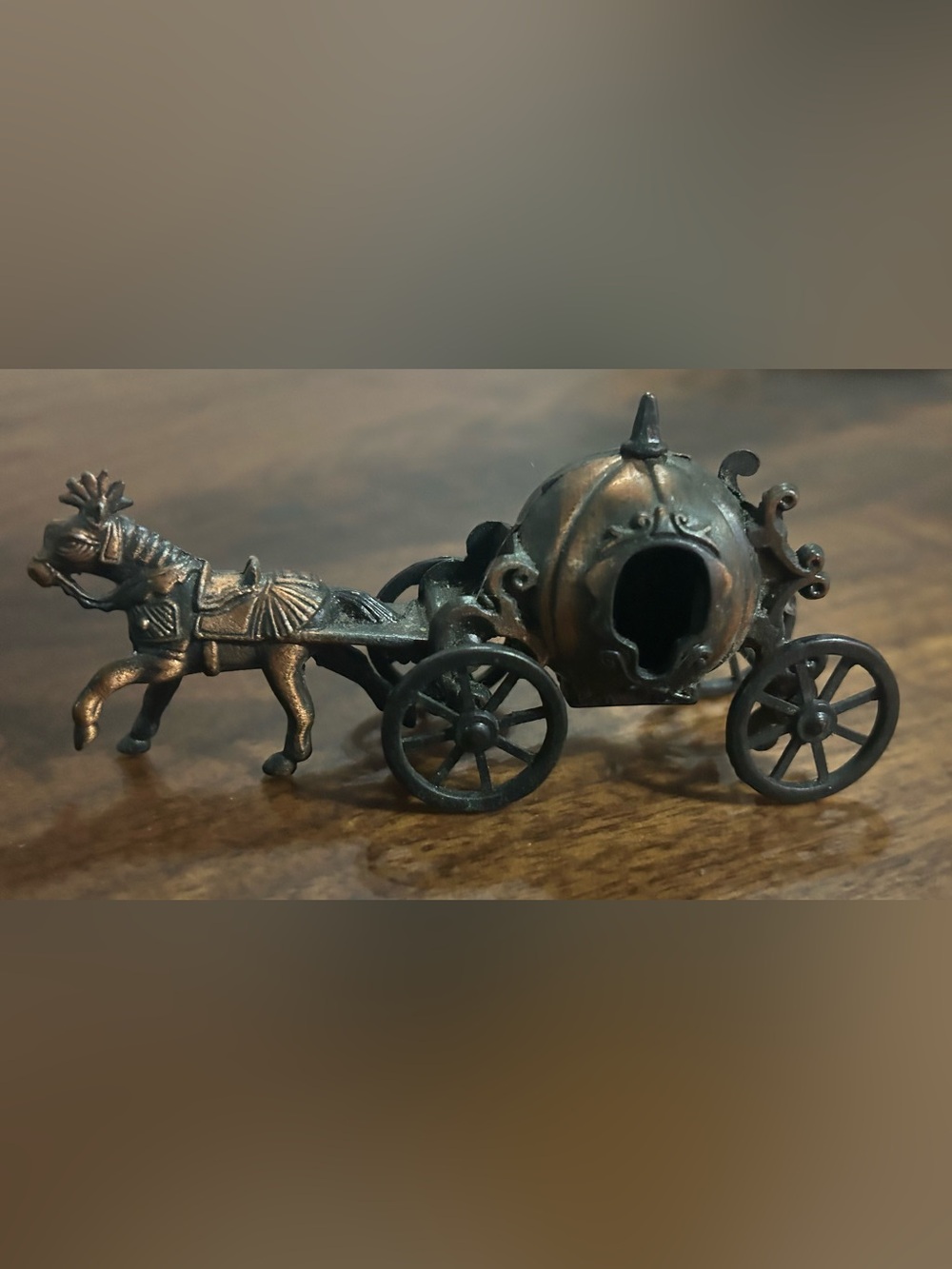 Vintage Die Cast Miniature Horse and Carriage Pencil Sharpener